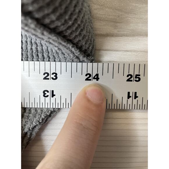 Abercrombie & Fitch Sweater Womens Small Gray Waffle Knit Thermal Long Sleeve - Picture 5 of 9